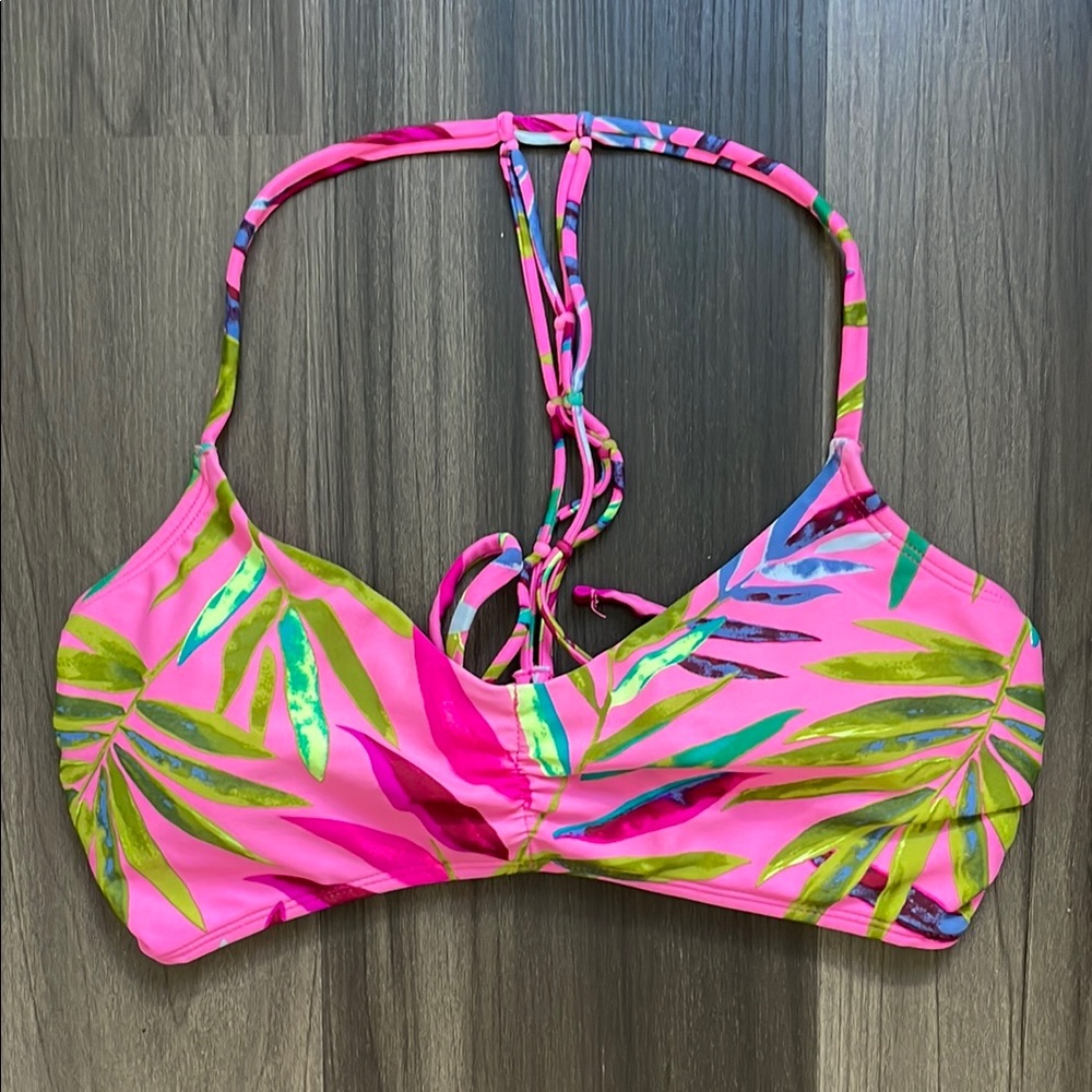 Xhilaration Pink Tropical Bikini Top